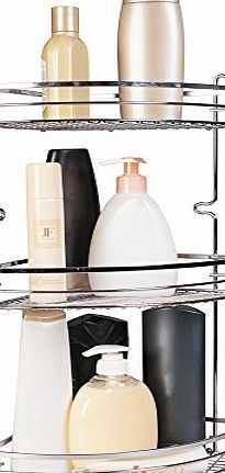 Artmoon Art Moon Bathroom Triple Corner Rack Illit 20X28X46H cm Chrome Plated Steel