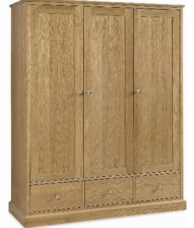 Oak Triple Wardrobe