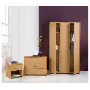 Ashford 3 Door 3 Drawer Wardrobe, Set Beech Effect