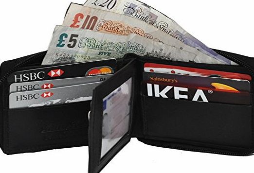 Ashford Ridge Mens Ashford Ridge Real Leather Wallets Bifold Trifold Card Holder Coins Chain Wallet