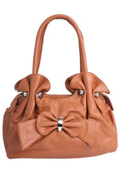 Bow Front Draw String Shoulder Bag