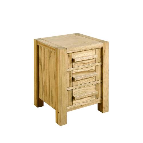 Ashton Oak Furniture Ashton Oak 3 Drawer Bedside Table