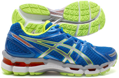 Asics Gel Kayano 19 Mens Running Shoes Blue/White/Neon