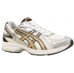 Mens Gel Kite Running Shoe White/Gold/Black