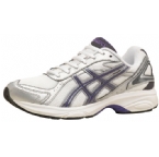 Womens Gel Kite Running Shoe White/Char/Purple