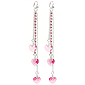3 Crystal Heart Drop Earrings