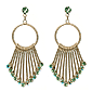 Circle and Spike Drop Earrings