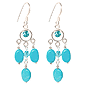 Circle and Three Bead Earrings