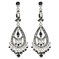 Encrusted Stone Tear Drop Earrings