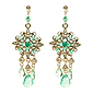 Flower And Bead Drop Earrings