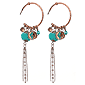 Hoop With Charm Drop Earrings