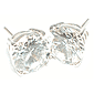 Large Round Stone Stud Earrings