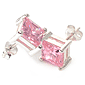Square Stone Stud Earrings