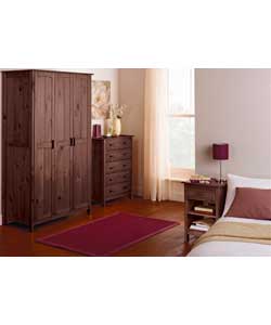 Aspen 3 Door Wardrobe - Chocolate