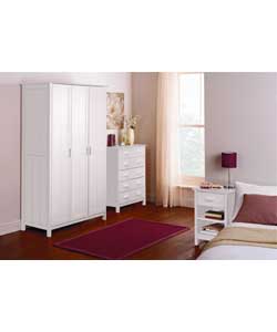 3 Door Wardrobe - White