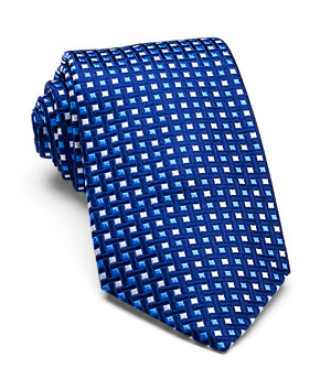 Geometric Diamond Silk Tie