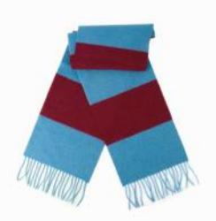 Villa Claret/blue bar scarf