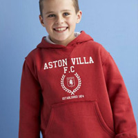 Villa Hoodie - Claret - Boys.