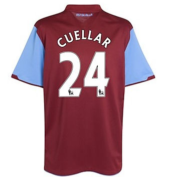 Nike 2010-11 Aston Villa Nike Home Shirt (Cuellar 24)