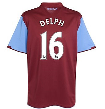 Nike 2010-11 Aston Villa Nike Home Shirt (Delph 16)