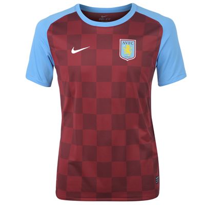 Aston Villa Nike 2011-12 Aston Villa Home Nike Football Shirt