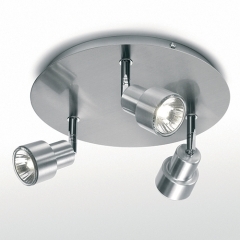 Exel Aluminium Ceiling Light with 3 Spotlights