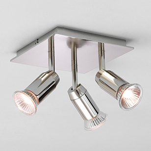 Astro Lighting Magna Modern Polished Nickel Ceiling Light With Three Spotlights