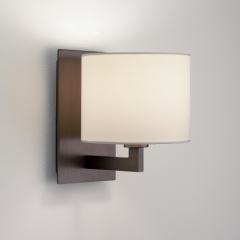 Astro Lighting Olan Bronze Wall Light with White Shade