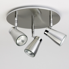 Scala Brushed Aluminium 3 Spot Ceiling Light