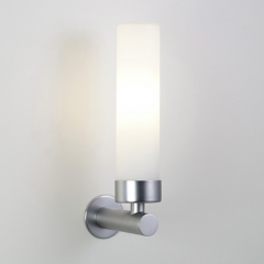 Tube Nickel Bathroom Wall Light