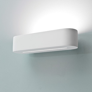 Astro Lighting Veneto 300 Modern Low Energy Wall Light In A White Plaster Finish