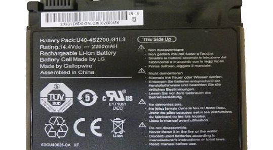 ASUS Replacement Laptop Battery - 14.4v 2200mAh - Fits Advent 1015 1315 5611 5612 5711 5712 5301 5311 5312 5313 5421 5431 6441 6551 6552 6553 6650 6651 9115 9315 9415 Series, Advent K1301 KC500 kc500-p KC5