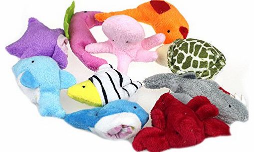 (TM) 10Pcs Ocean Soft Animal Puppet Baby Girl Boy Finger Toys