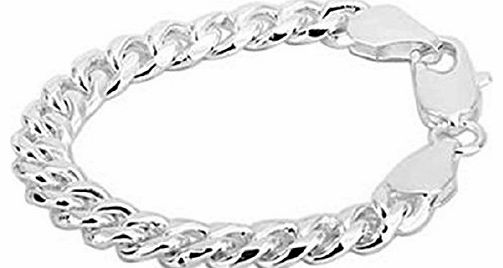 (TM) New Fashion Type Flat Mens Solid Chain Silver Plated Bracelet Bangle