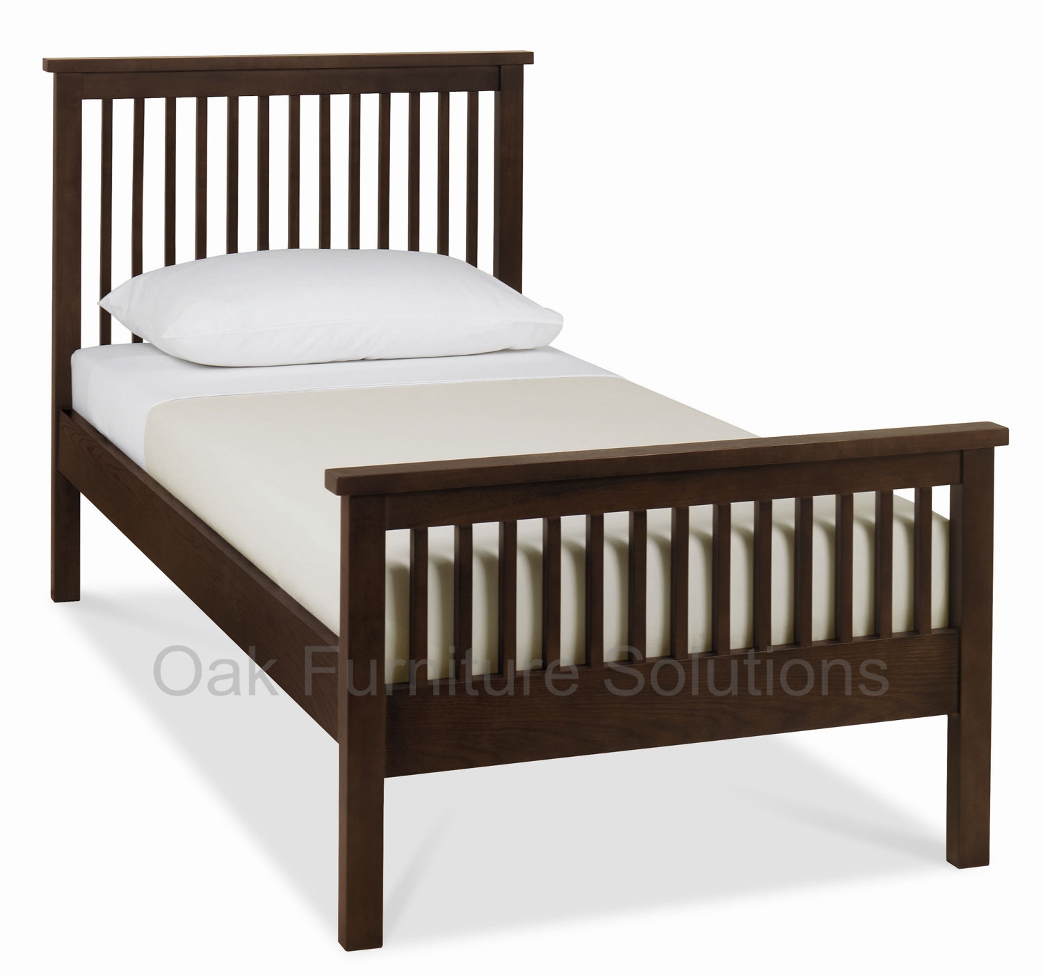 Atlanta Dark High Footend Bedstead - 90cm - Single