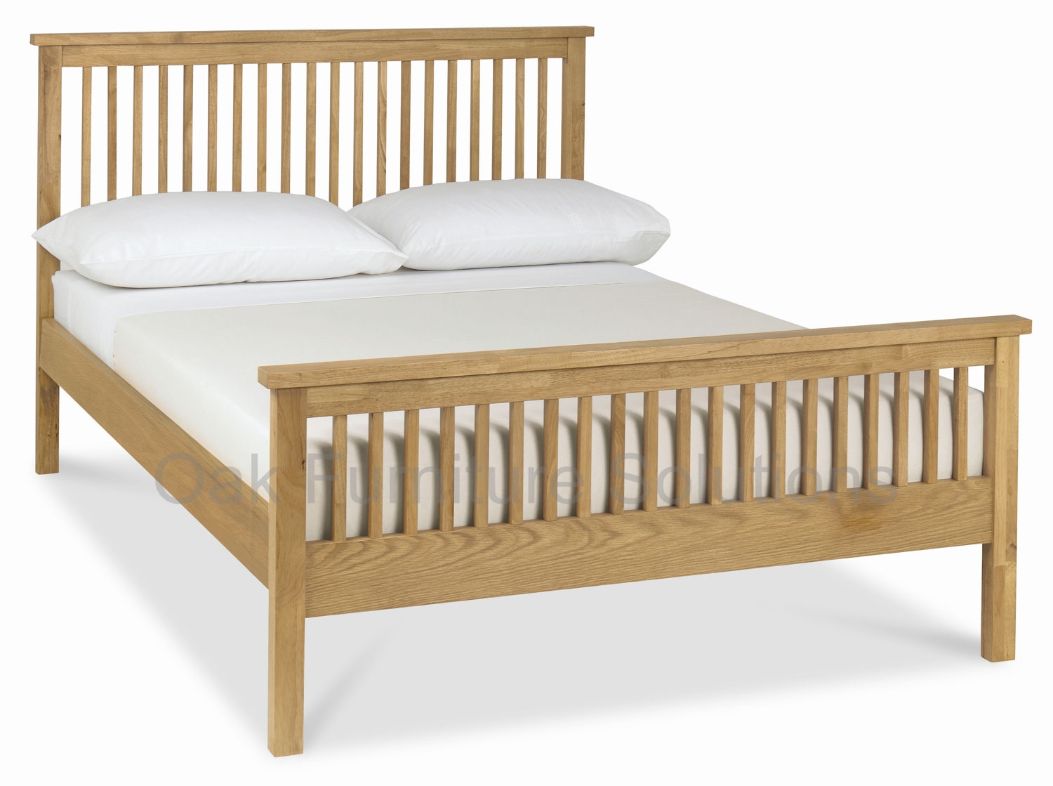 Atlanta Oak High Footend Bedstead - 122cm -