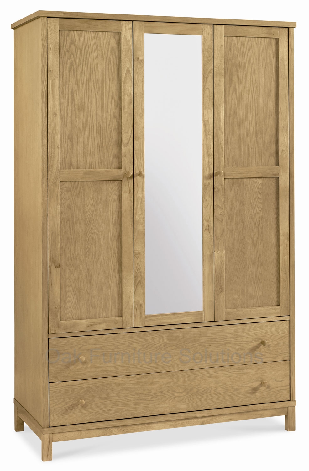 Atlanta Oak Triple Wardrobe