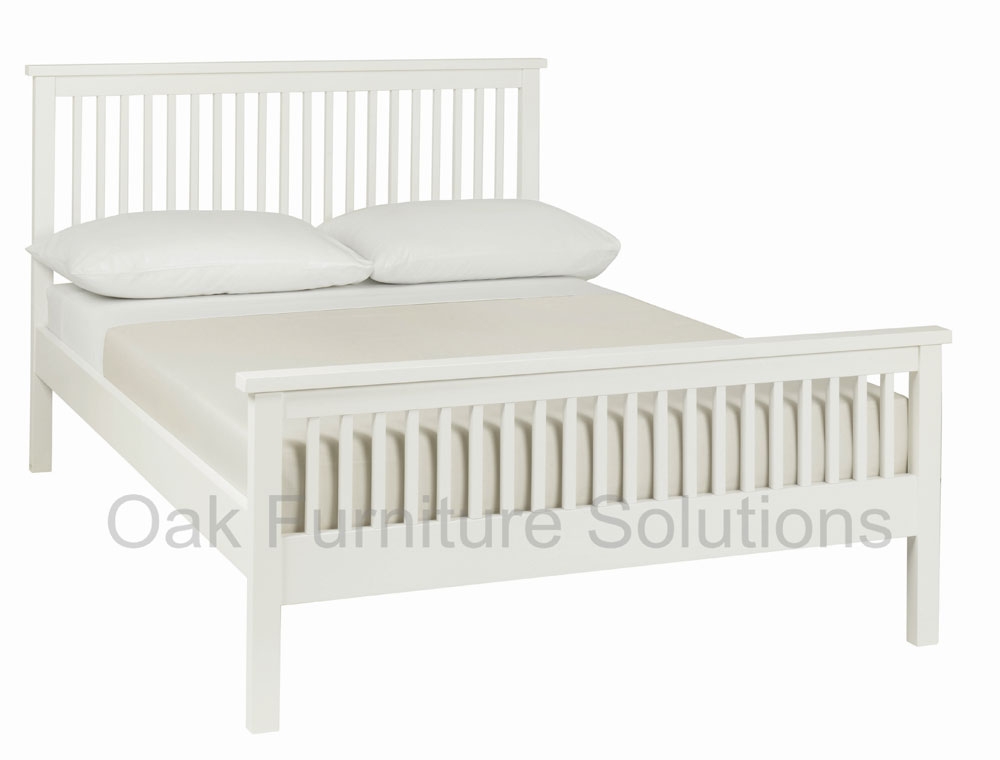 White High Footend Bedstead - 122cm -