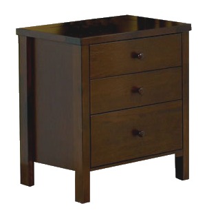 atlantis Dark Bedside Cabinet