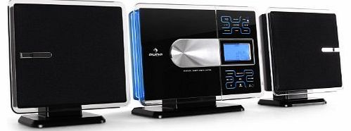 VCP-191 Slim Stereo System (CD Player, USB, CD MP3 Connectivity & Equalizer) - Black Trim