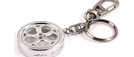 AutoArt Lamborghini Gallardo Wheel Keychain ( scale in Silver)