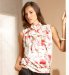 Autograph Sleeveless Leaf Print Ruffle Blouse