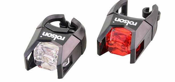 Autopower BIKE LIGHTS LED RED WHITE 2pc LED CLIP ON LIGHT HIGH VISIBILITY