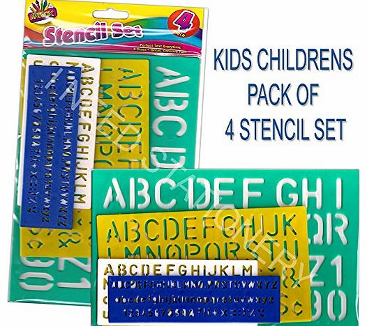 Autumn Nights KIDS CHILDRENS PACK OF 4 STENCIL SET