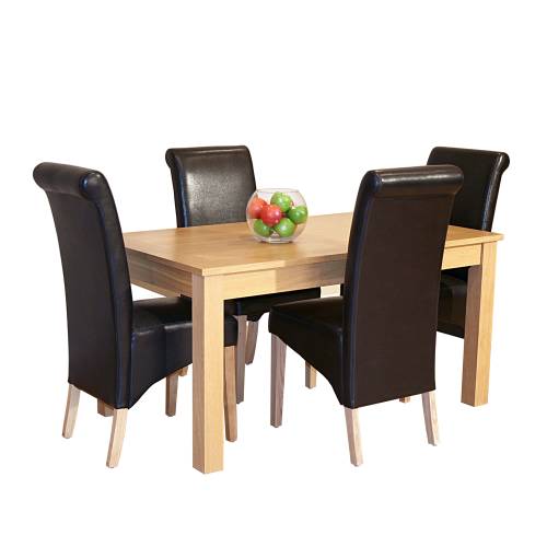 Avalon Oak Dining Set (5 Table x4 Guinness