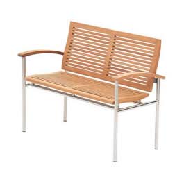 Avant 2 seater Bench 265 Stainless steel/Teak