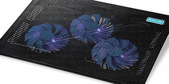 AVANTEK 17 Laptop Notebook Cooling Pad Chill Mat with Triple 110mm Blue LED Fans