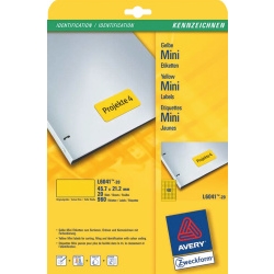 Avery 2 Per Sheet Yellow Labels (199.6 x 143.5mm)