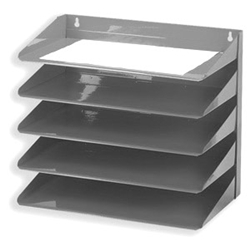 5-Tier Letter Rack 380x230x335mm Grey