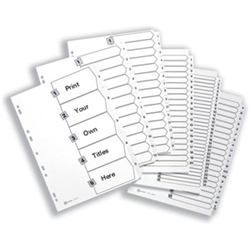 Numeric Indexes 1-5 White Ref 05460061